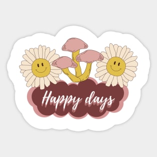 Happy days sunflower Sticker